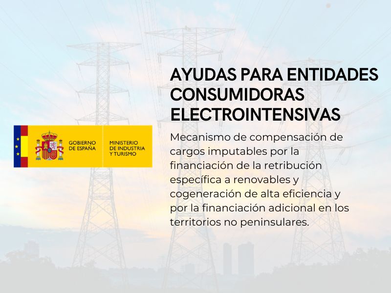 Ayudas para consumidores electrointensivos destinadas a reducir costes eléctricos industriales